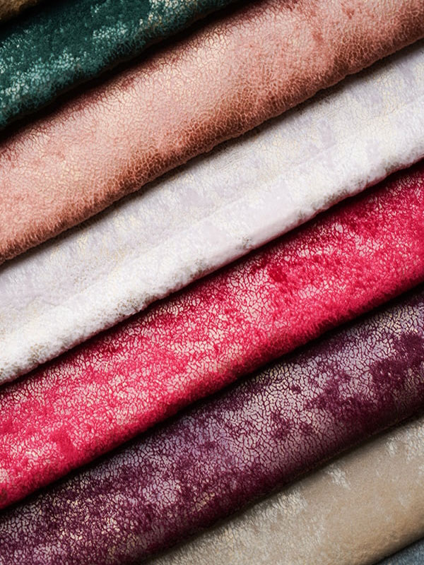Printed Bronzing Velvet Fabrics For Sofa