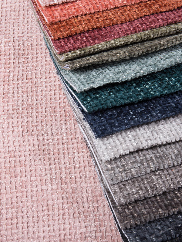 Polyester Plain Brushed Dobby Chenille Upholstery Fabric