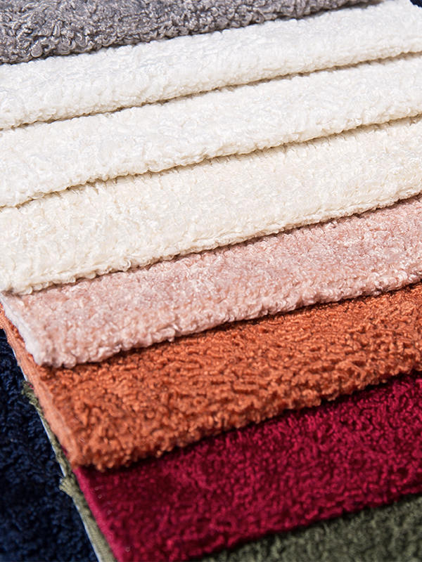 Soft Boucle Chenille Polyester Fabric for Home Textile